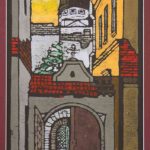 Роман Дмитрик. Вірменський дворик. Із Серії "Околиці Львова", ксилографія, 2010 рік