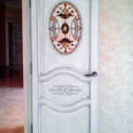 Вітражна дверна фільонка, квартира по вул. Таджицькій